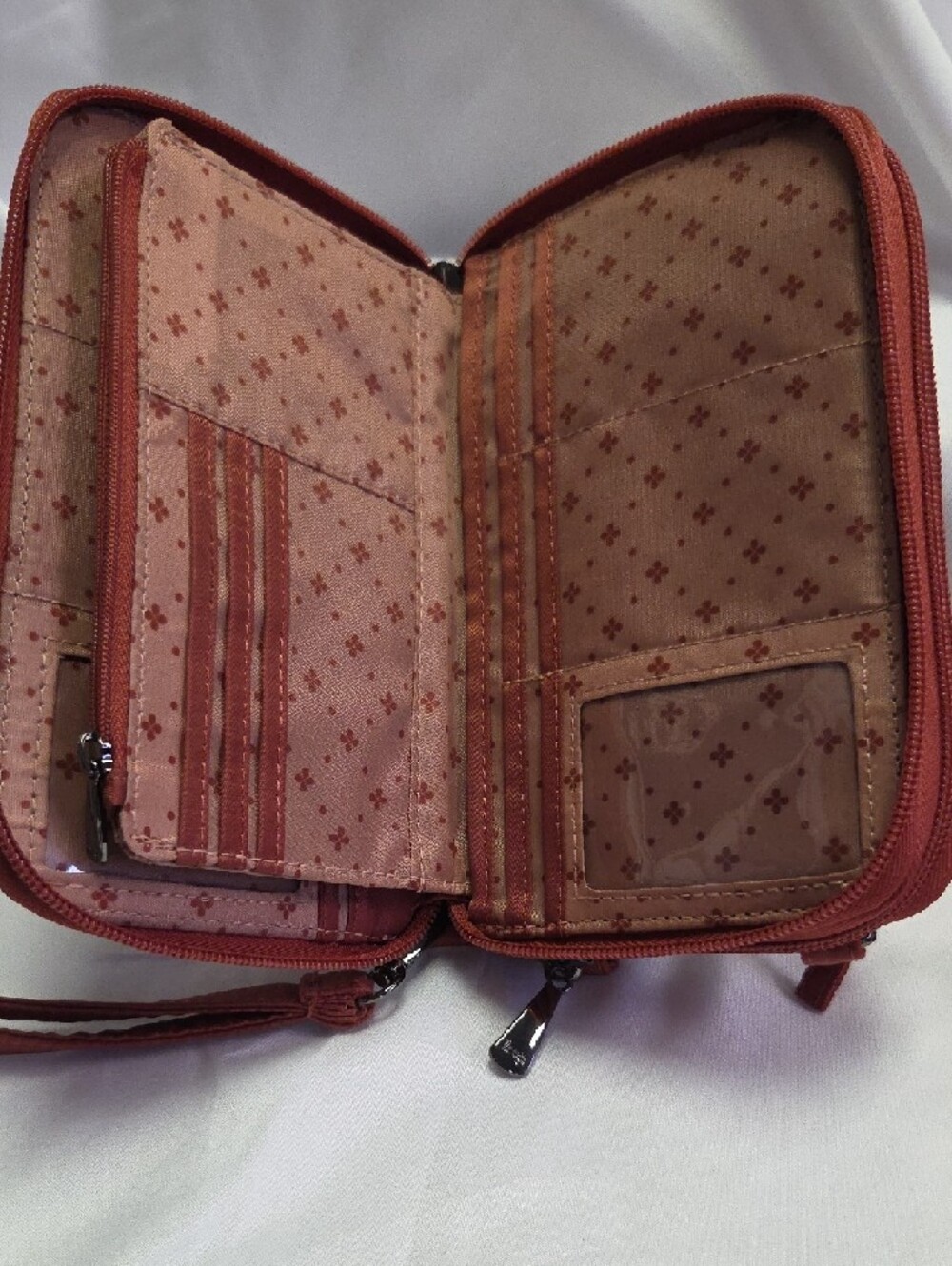 lug Quilted Crossbody Bag in Brick Red - Picture 6 of 9